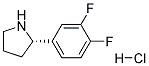 (S)-2-(3,4-DIFLUOROPHENYL)PYRROLIDINE HYDROCHLORIDE Struktur