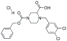 4-(3,4-DICHLORO-BENZYL)-PIPERAZINE-1,3-DICARBOXYLIC ACID 1-BENZYL ESTER HYDROCHLORIDE Struktur