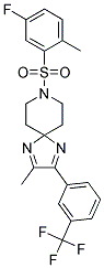 8-[(5-FLUORO-2-METHYLPHENYL)SULFONYL]-2-METHYL-3-[3-(TRIFLUOROMETHYL)PHENYL]-1,4,8-TRIAZASPIRO[4.5]DECA-1,3-DIENE Struktur