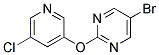 5-BROMO-2-[(5-CHLOROPYRIDIN-3-YL)OXY]PYRIMIDINE Struktur