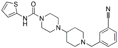 4-[1-(3-CYANOBENZYL)PIPERIDIN-4-YL]-N-2-THIENYLPIPERAZINE-1-CARBOXAMIDE Struktur