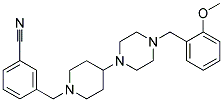 3-((4-[4-(2-METHOXYBENZYL)PIPERAZIN-1-YL]PIPERIDIN-1-YL)METHYL)BENZONITRILE Struktur