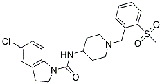 5-CHLORO-N-(1-[2-(METHYLSULFONYL)BENZYL]PIPERIDIN-4-YL)INDOLINE-1-CARBOXAMIDE Struktur