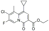 ETHYL 8-CHLORO-1-CYCLOPROPYL-7-FLUORO-4H-9-METHYL-4-OXO-QUINOLIZINE-3-CARBOXYLATE Struktur