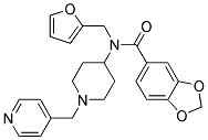 N-(2-FURYLMETHYL)-N-[1-(PYRIDIN-4-YLMETHYL)PIPERIDIN-4-YL]-1,3-BENZODIOXOLE-5-CARBOXAMIDE Struktur