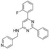 6-(2-FLUOROPHENYL)-2-PHENYL-N-(PYRIDIN-4-YLMETHYL)PYRIMIDIN-4-AMINE Struktur