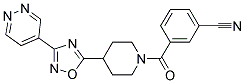 3-([4-(3-PYRIDAZIN-4-YL-1,2,4-OXADIAZOL-5-YL)PIPERIDIN-1-YL]CARBONYL)BENZONITRILE Struktur