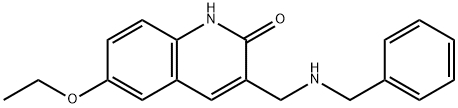 3-(BENZYLAMINO-METHYL)-6-ETHOXY-1H-QUINOLIN-2-ONE Struktur