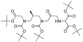 [((S)-2-{[2-(BIS-TERT-BUTOXYCARBONYLMETHYL-AMINO)-ACETYL]-TERT-BUTOXYCARBONYLMETHYL-AMINO}-1-METHYL-ETHYL)-TERT-BUTOXYCARBONYLMETHYL-AMINO]-ACETIC ACID TERT-BUTYL ESTER Struktur