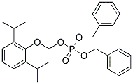 PHOSPHORIC ACID DIBENZYL ESTER 2,6-DIISOPROPYL-PHENOXYMETHYL ESTER Struktur