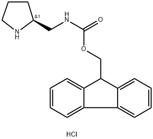 S-2-(N-FMOC)-AMINOMETHYL PYRROLIDINE HCL Struktur