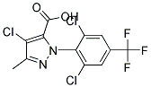 4-CHLORO-1-[2,6-DICHLORO-4-(TRIFLUOROMETHYL)PHENYL]-3-METHYL-1H-PYRAZOLE-5-CARBOXYLIC ACID Struktur