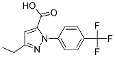 3-ETHYL-1-[4-(TRIFLUOROMETHYL)PHENYL]-1H-PYRAZOLE-5-CARBOXYLIC ACID Struktur