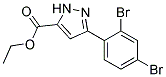 3-(2,4-DIBROMOPHENYL)-1H-PYRAZOLE-5-CARBOXYLIC ACID ETHYL ESTER Struktur