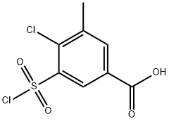 4-CHLORO-3-CHLOROSULFONYL-5-METHYL-BENZOIC ACID Struktur