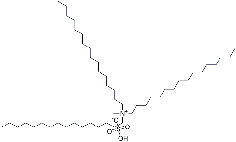 Trihexadecyl methyl ammonium hydrogen sulfate Struktur