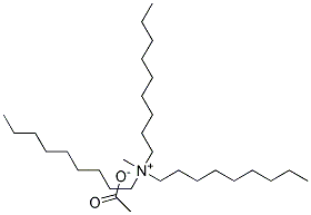 Trinonyl methyl ammonium acetate Struktur