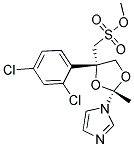 Cis-[(2,4-Dichlorophenyl)-2-(1H-Imidazol-1-Yl)Methyl-1,3-Dioxolan-4-Yl] Methyl Methanesulphonate. Struktur