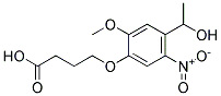 4-[2-Methoxy-4-(1-hydroxyethyl)-5-nitrophenoxy]-butyric acid Struktur