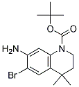 7-Amino-6-bromo-4,4-dimethyl-3,4- dihydro-2H-quinoline-1-carboxylic acid tert-butyl ester Struktur