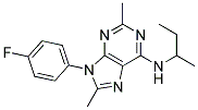 N-SEC-BUTYL-9-(4-FLUOROPHENYL)-2,8-DIMETHYL-9H-PURIN-6-AMINE Struktur