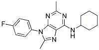 N-CYCLOHEXYL-9-(4-FLUOROPHENYL)-2,8-DIMETHYL-9H-PURIN-6-AMINE Struktur