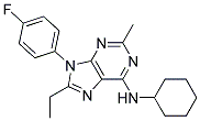 N-CYCLOHEXYL-8-ETHYL-9-(4-FLUOROPHENYL)-2-METHYL-9H-PURIN-6-AMINE Struktur