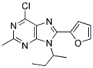 9-SEC-BUTYL-6-CHLORO-8-(FURAN-2-YL)-2-METHYL-9H-PURINE Struktur