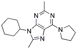 9-CYCLOHEXYL-2,8-DIMETHYL-6-(PYRROLIDIN-1-YL)-9H-PURINE Struktur