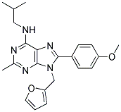 9-((FURAN-2-YL)METHYL)-N-ISOBUTYL-8-(4-METHOXYPHENYL)-2-METHYL-9H-PURIN-6-AMINE Struktur