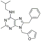 8-BENZYL-9-((FURAN-2-YL)METHYL)-N-ISOBUTYL-2-METHYL-9H-PURIN-6-AMINE Struktur