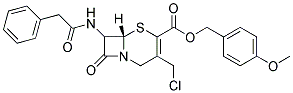 7-PHENYLACETAMIDO-3-CHLOROMETHYL-3-CEPHEM-4-CARBOXYLIC ACID P-METHOXY BENZYL ESTER Struktur