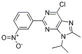 6-CHLORO-9-ISOPROPYL-8-METHYL-2-(3-NITROPHENYL)-9H-PURINE Struktur