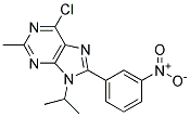 6-CHLORO-9-ISOPROPYL-2-METHYL-8-(3-NITROPHENYL)-9H-PURINE Struktur