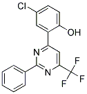 4-CHLORO-2-(6-TRIFLUOROMETHYL-2-PHENYLPYRIMIDIN-4-YL)PHENOL Struktur