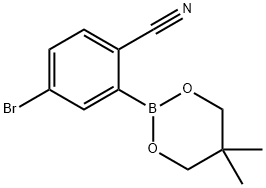 4-BROMO-2-(5,5-DIMETHYL-1,3,2-DIOXABORINAN-2-YL)BENZONITRILE Struktur