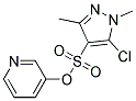 3-PYRIDYL 5-CHLORO-1,3-DIMETHYL-1H-PYRAZOLE-4-SULFONATE, TECH Struktur