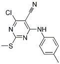 4-CHLORO-2-(METHYLTHIO)-6-(4-TOLUIDINO)PYRIMIDINE-5-CARBONITRILE, TECH Struktur