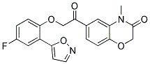 6-[(4-FLUORO-2-ISOXAZOL-5-YLPHENOXY)ACETYL]-4-METHYL-2H-1,4-BENZOXAZIN-3(4H)-ONE Struktur