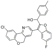 [3-(6-CHLORO-10H-9-OXA-4-AZA-PHENANTHREN-2-YL)-5-FLUORO-BENZOFURAN-2-YL]-P-TOLYL-METHANOL Struktur