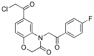 6-(2-CHLOROACETYL)-4-[2-(4-FLUORO-PHENYL)-2-OXO-ETHYL]-4H-BENZO[1,4]OXAZIN-3-ONE Struktur