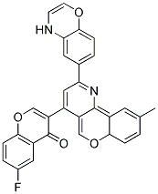 6-[1-(6-FLUORO-4-OXO-4H-CHROMEN-3-YL)-6-METHYL--9-OXA-4-AZA-PHENANTHREN-3-YL]-4H-BENZO[1,4]OXAZIN Struktur