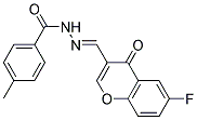 4-METHYLBENZOIC ACID [1-(6-FLUORO-4-OXO-4H-CHROMEN-3-YL)-METH-(E)-YLIDENE]-HYDRAZIDE Struktur