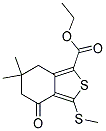 ETHYL 6,6-DIMETHYL-3-METHYLTHIO-4-OXO-4,5,6,7-TETRAHYDROBENZO[C]THIOPHENE-1-CARBOXYLATE Struktur