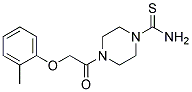 4-(2-O-TOLYLOXY-ACETYL)-PIPERAZINE-1-CARBOTHIOICACID AMIDE Struktur