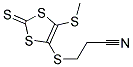 4-(METHYLTHIO)-5-(2'-CYANOETHYLTHIO)-1,3-DITHIOLE-2-THIONE Struktur