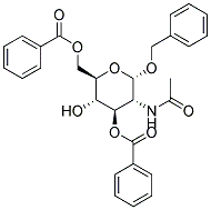 BENZYL 2-ACETAMIDO-3,6-DI-O-BENZOYL-2-DEOXY-A-D-GLUCOPYRANOSIDE Struktur