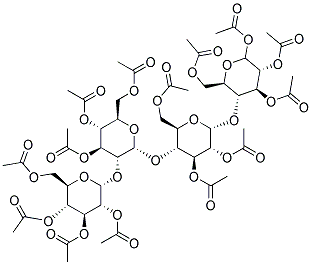 6-A-D-GLUCOPYRANOSYLMALTOTRIOSE TETRADECAACETATE Struktur