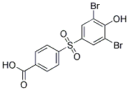 4-[(3,5-DIBROMO-4-HYDROXYPHENYL)SULPHONYL]BENZOIC ACID Struktur