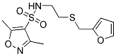 N-{2-[(2-FURYLMETHYL)THIO]ETHYL}-3,5-DIMETHYLISOXAZOLE-4-SULPHONAMIDE Struktur